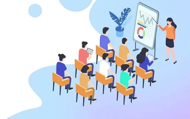 矢量卡通商務培訓開會學習投影分析圖表素材免費下載 - 覓知網